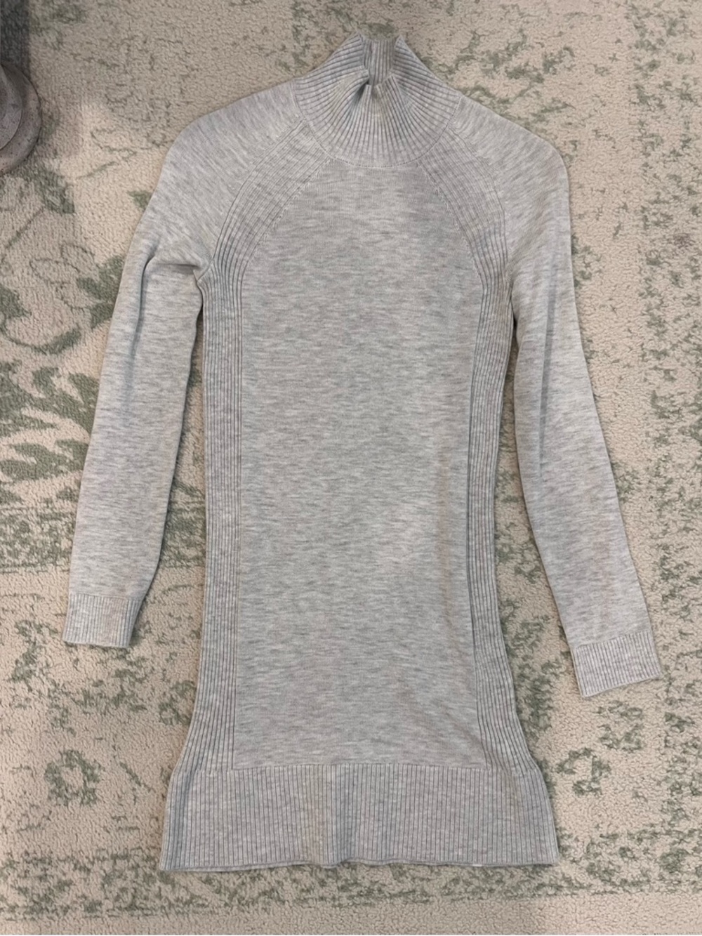 lululemon athletica Light Gray Ribbed Turtleneck Sweater/sweaterdress